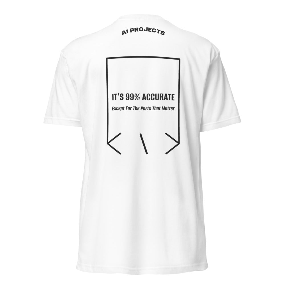 It's 99% Accurate — White Charcoal back mockup