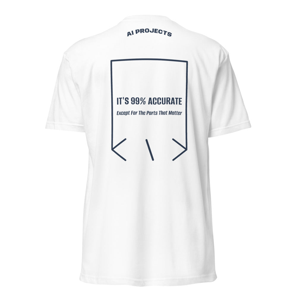 It's 99% Accurate — White Midnight Navy back mockup