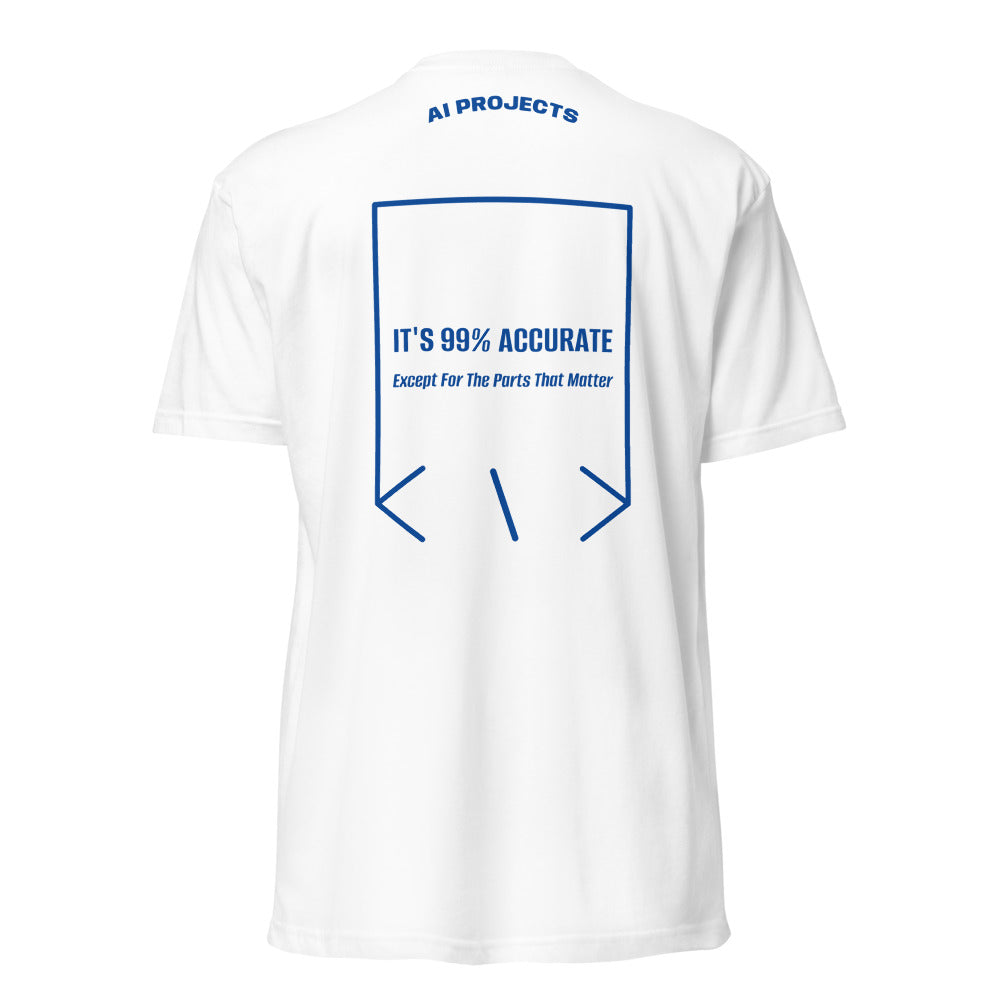 It's 99% Accurate — White Royal back mockup