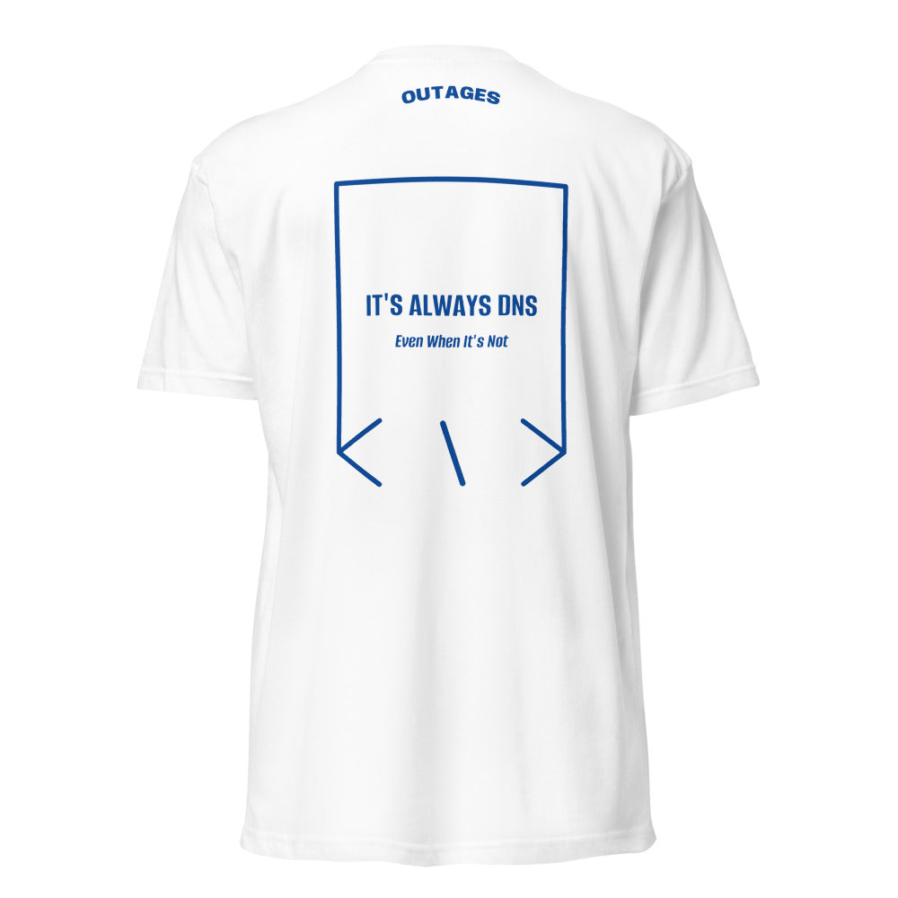 It's Always DNS — White Royal back mockup