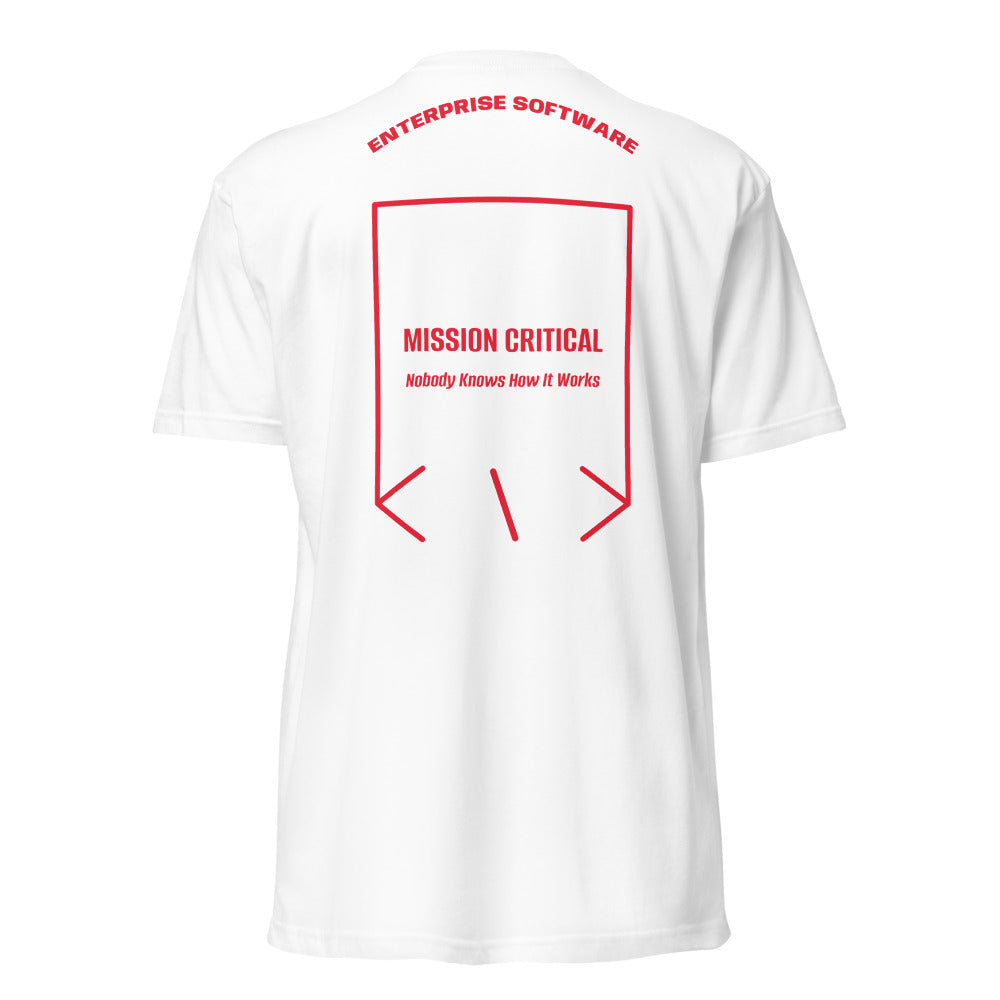 Mission Critical — White Red back mockup