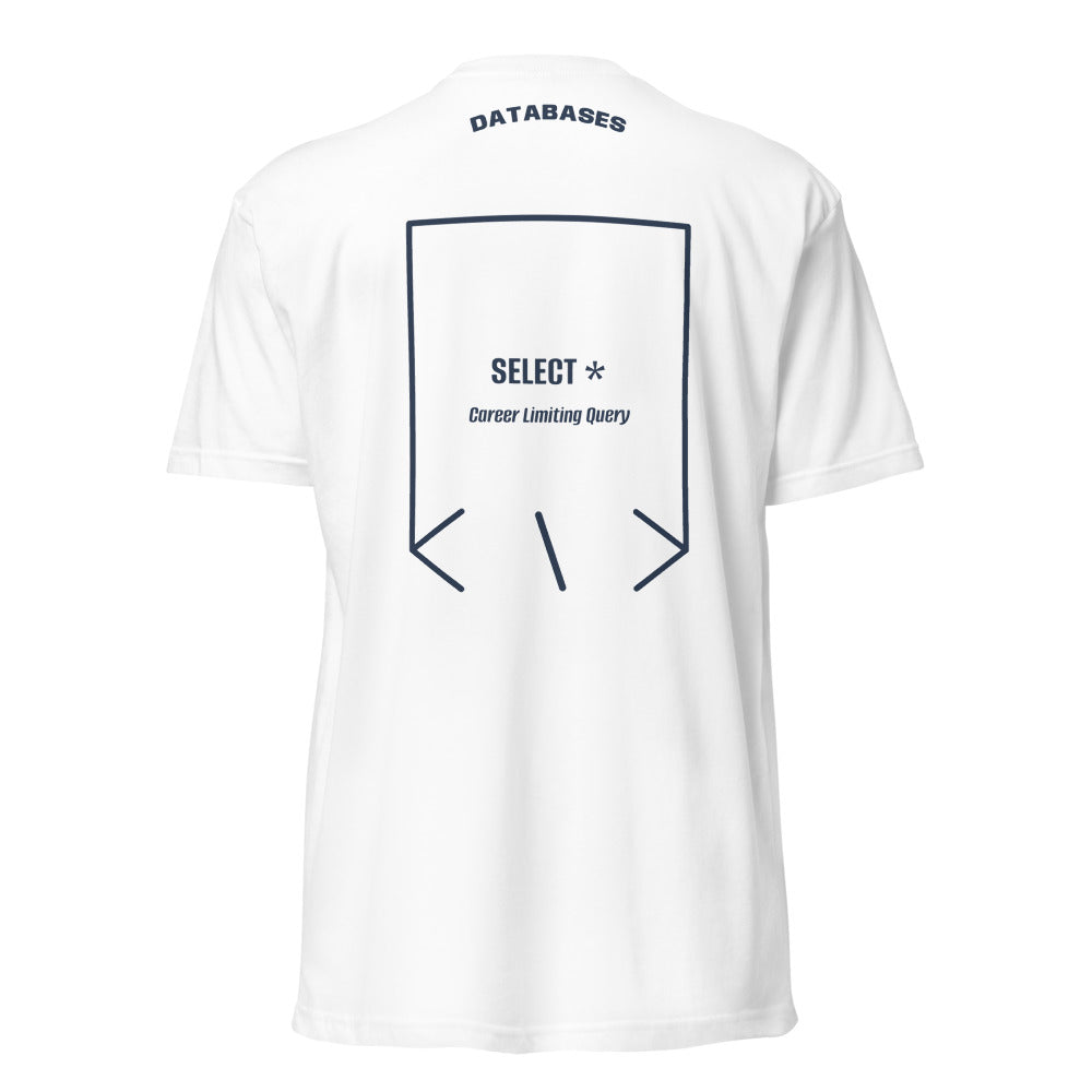 SELECT * — White Midnight Navy back mockup