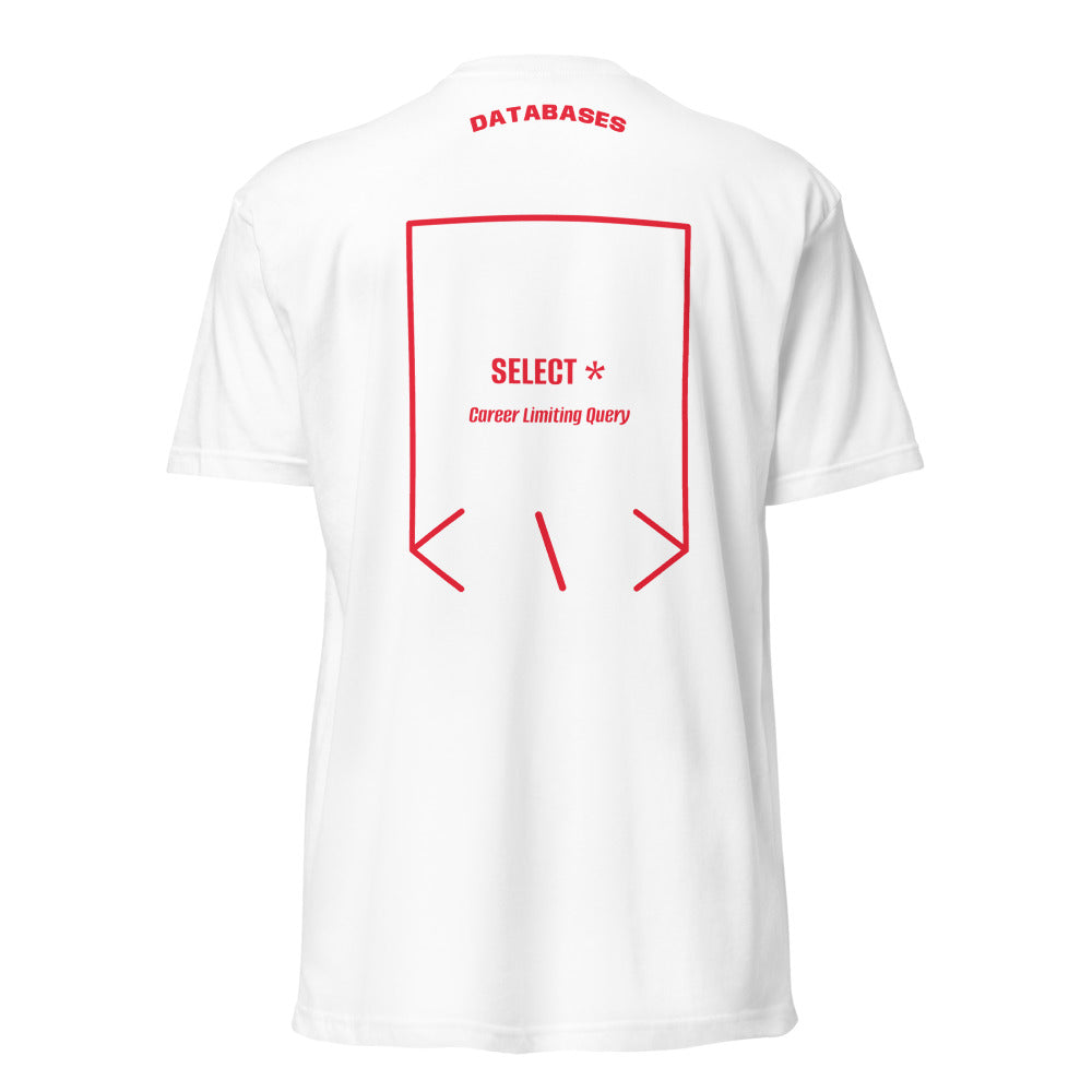 SELECT * — White Red back mockup