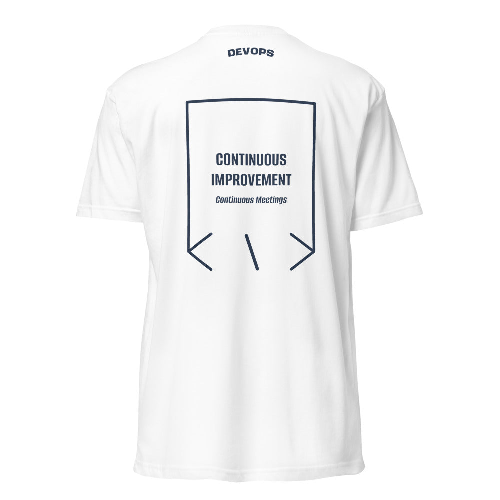 Continuous Improvement — White Midnight Navy back mockup