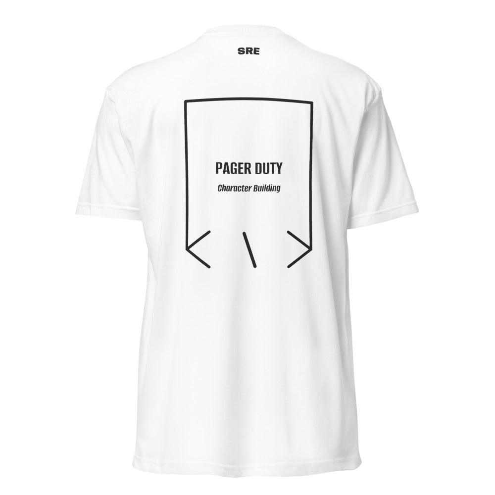 Pager Duty — White Charcoal back mockup