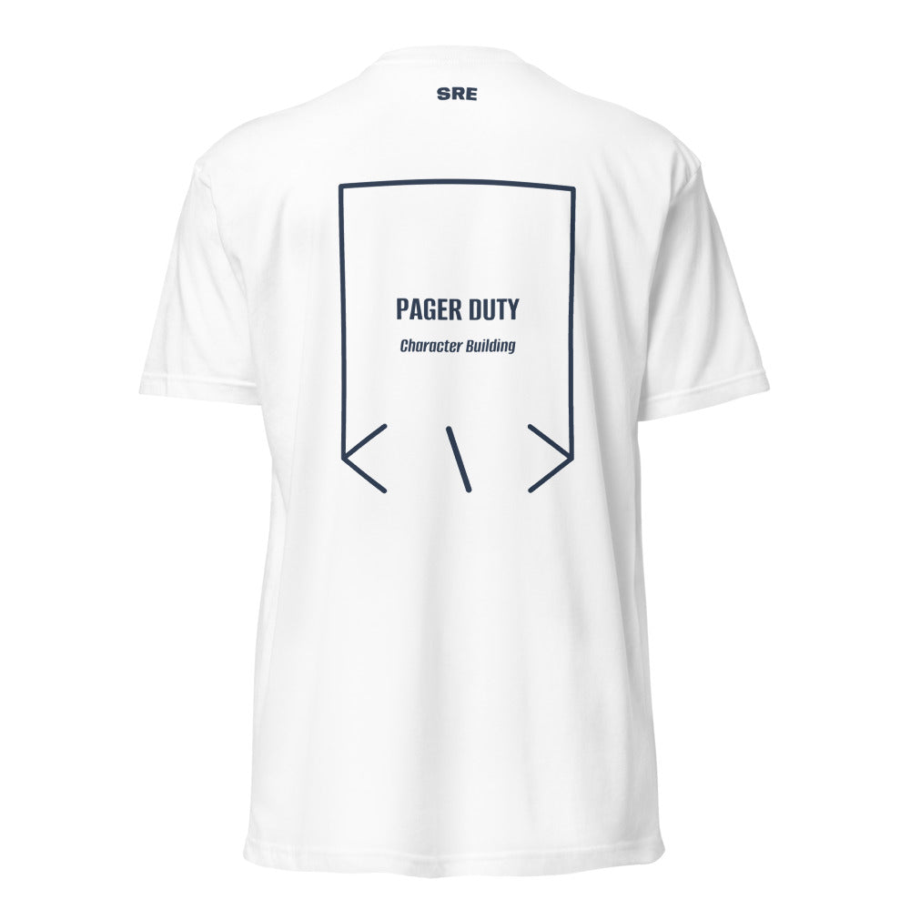 Pager Duty — White Midnight Navy back mockup