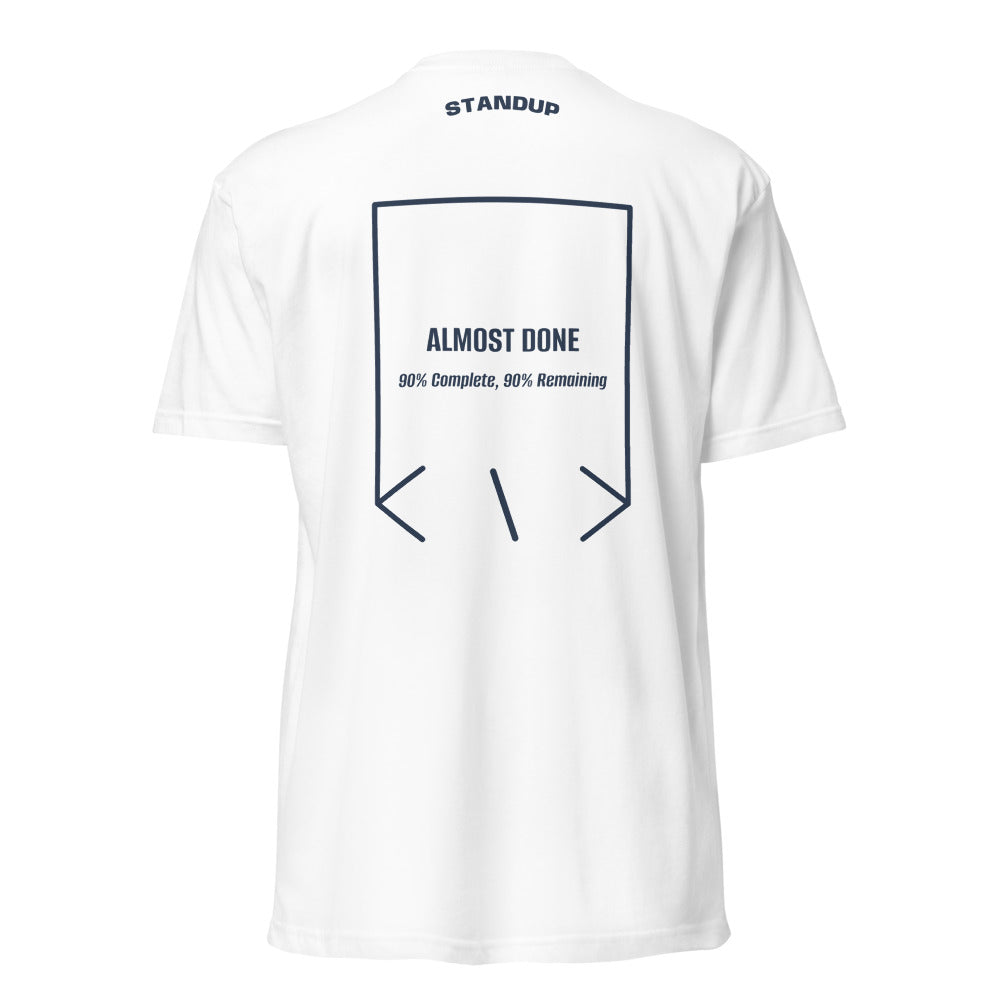 Almost Done — White Midnight Navy back mockup