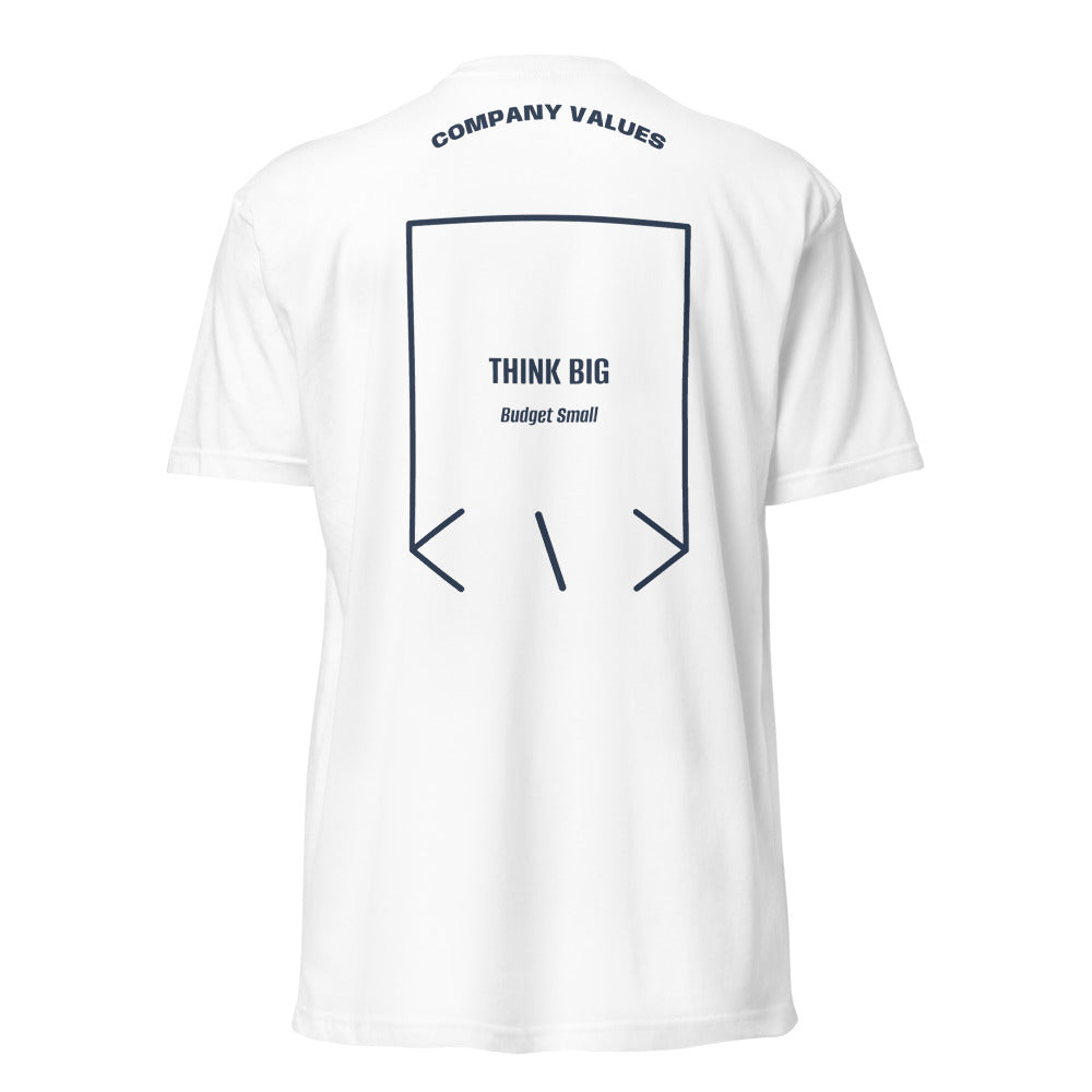 Think Big — White Midnight Navy back mockup