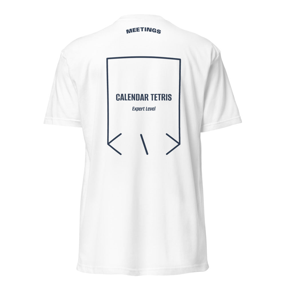 Calendar Tetris — White Midnight Navy back mockup