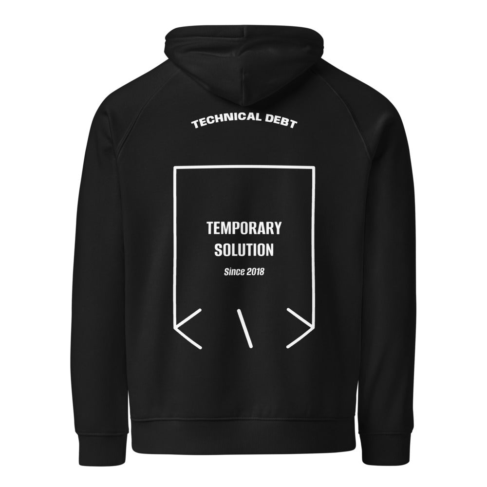 Temporary Solution — Black White back mockup
