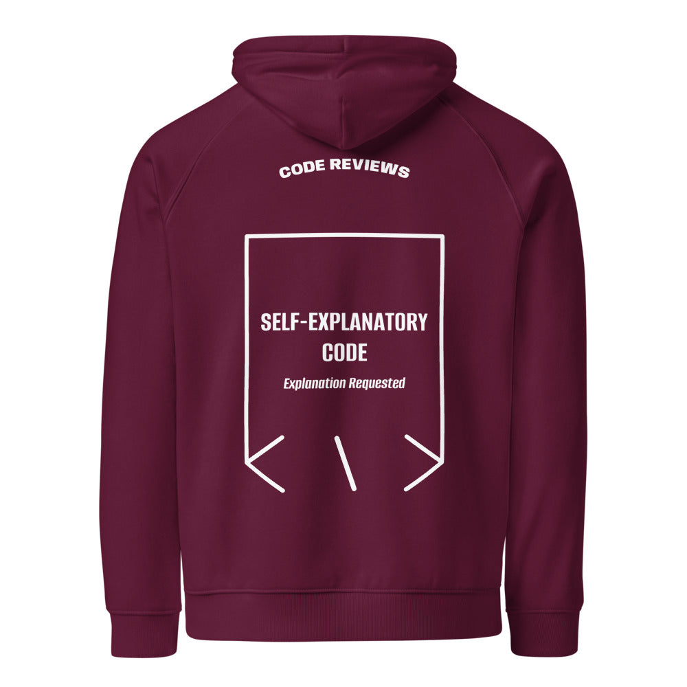 Self-Explanatory Code — secondary back mockup