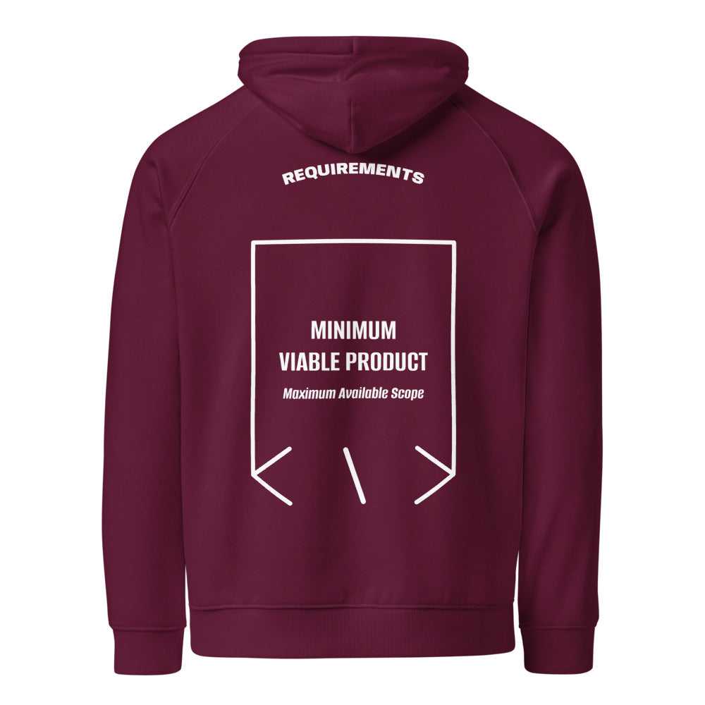 Minimum Viable Product — Burgundy White back mockup
