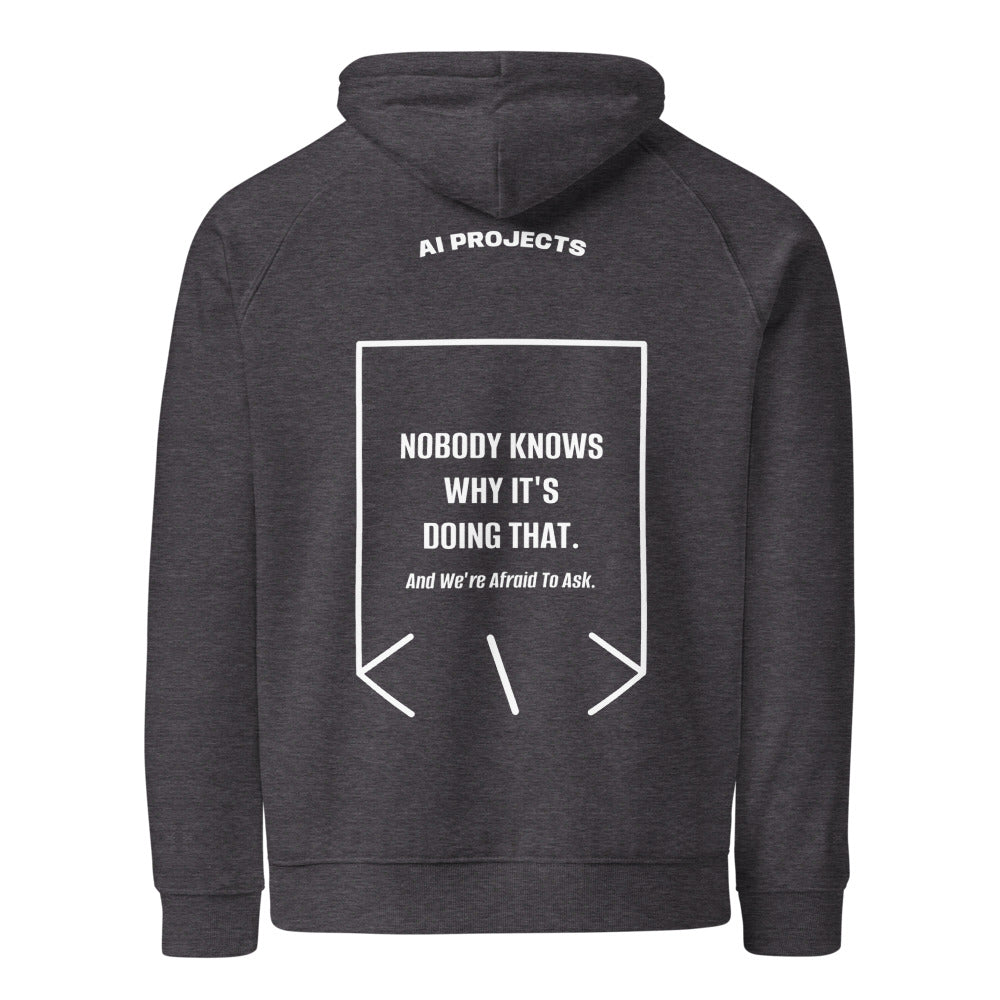Nobody Knows Why It's Doing That. — Charcoal Melange White back mockup