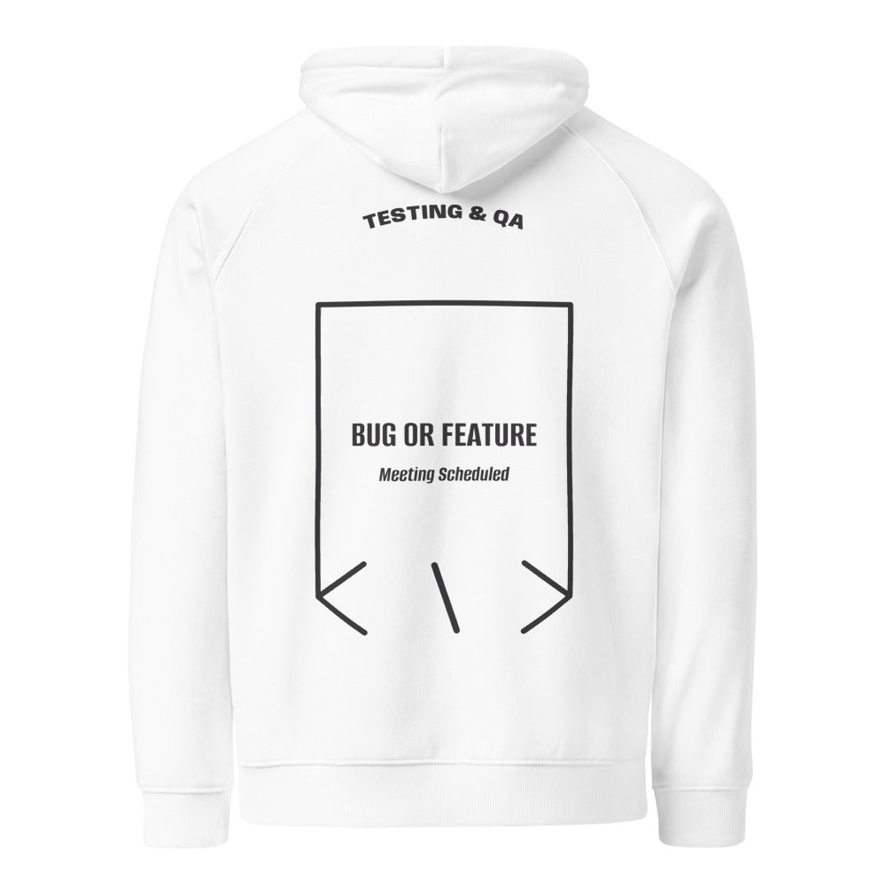 Bug Or Feature — White Charcoal Melange back mockup