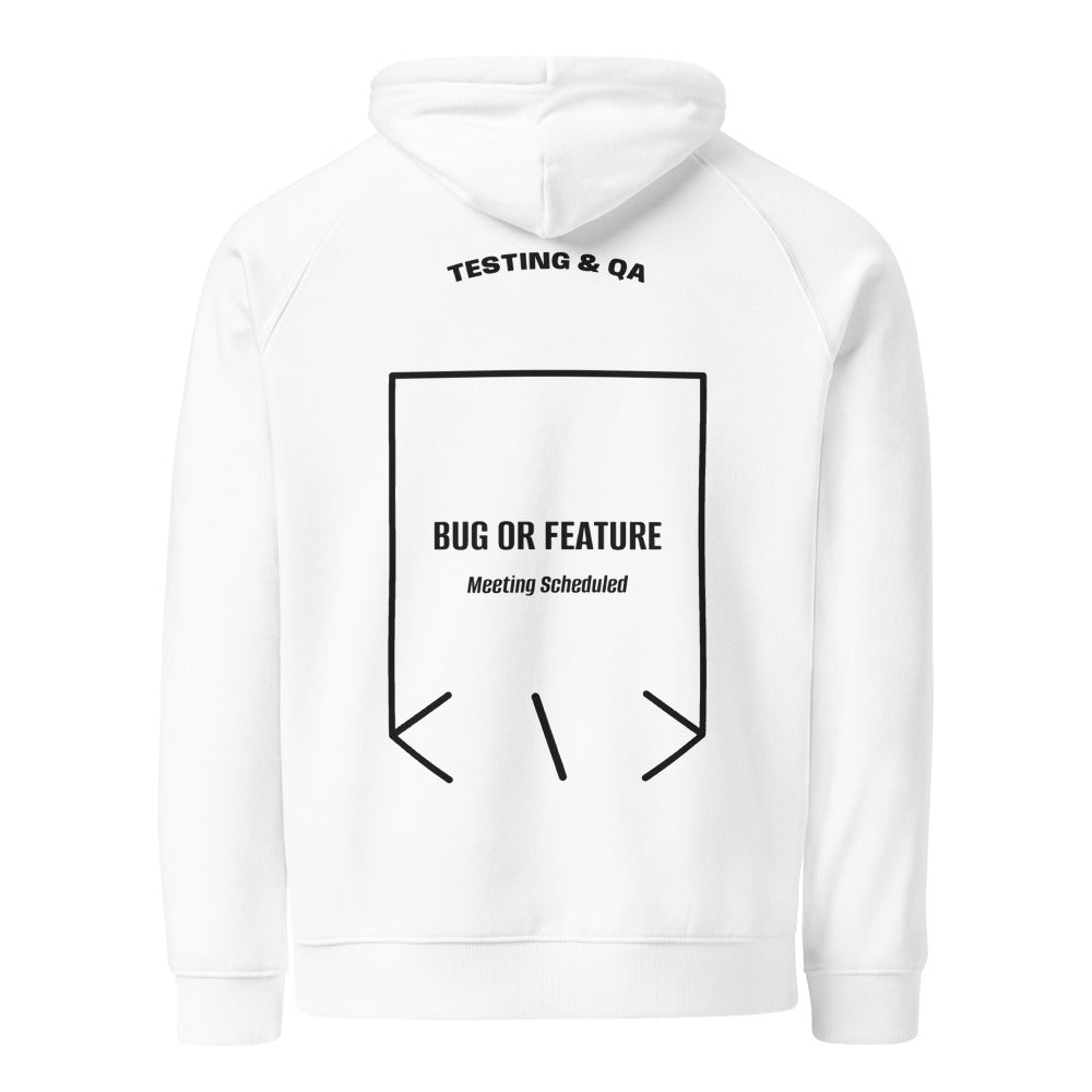 Bug Or Feature — White Black back mockup