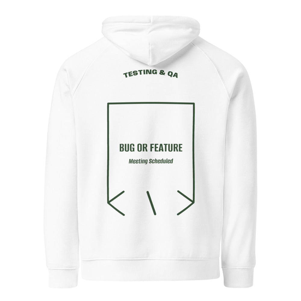 Bug Or Feature — White Bottle green back mockup