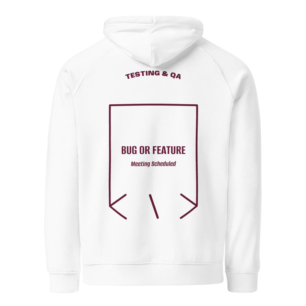 Bug Or Feature — White Burgundy back mockup