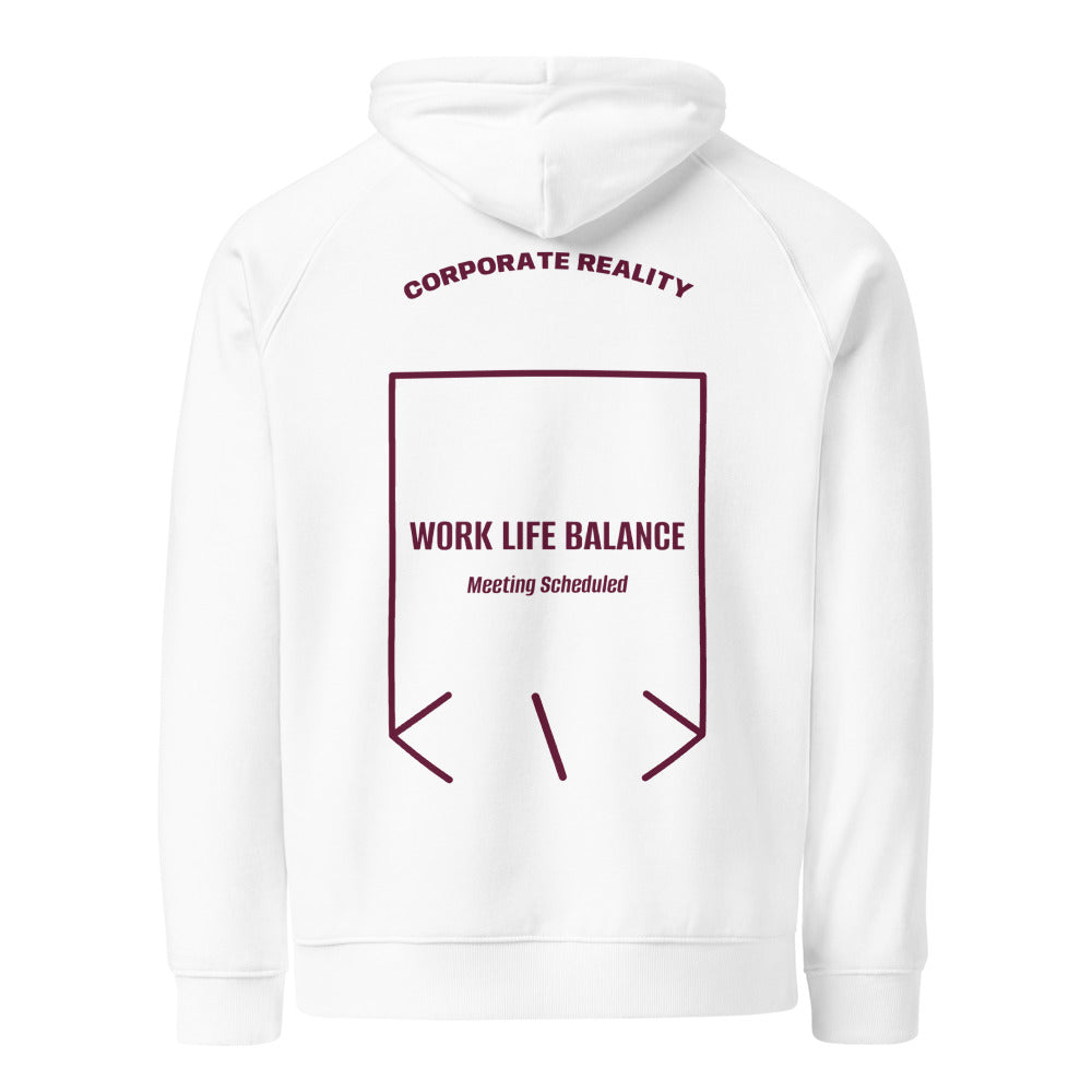 Work Life Balance — White Burgundy back mockup