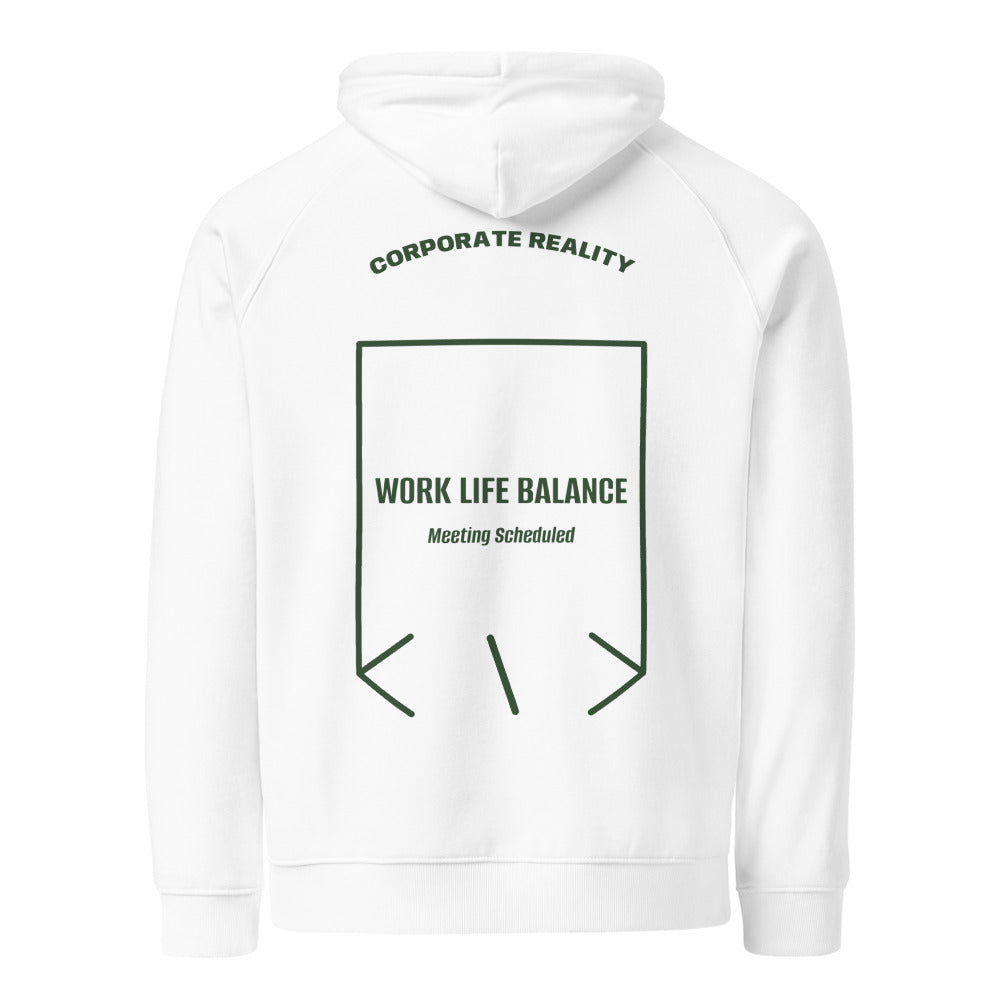 Work Life Balance — White Bottle green back mockup