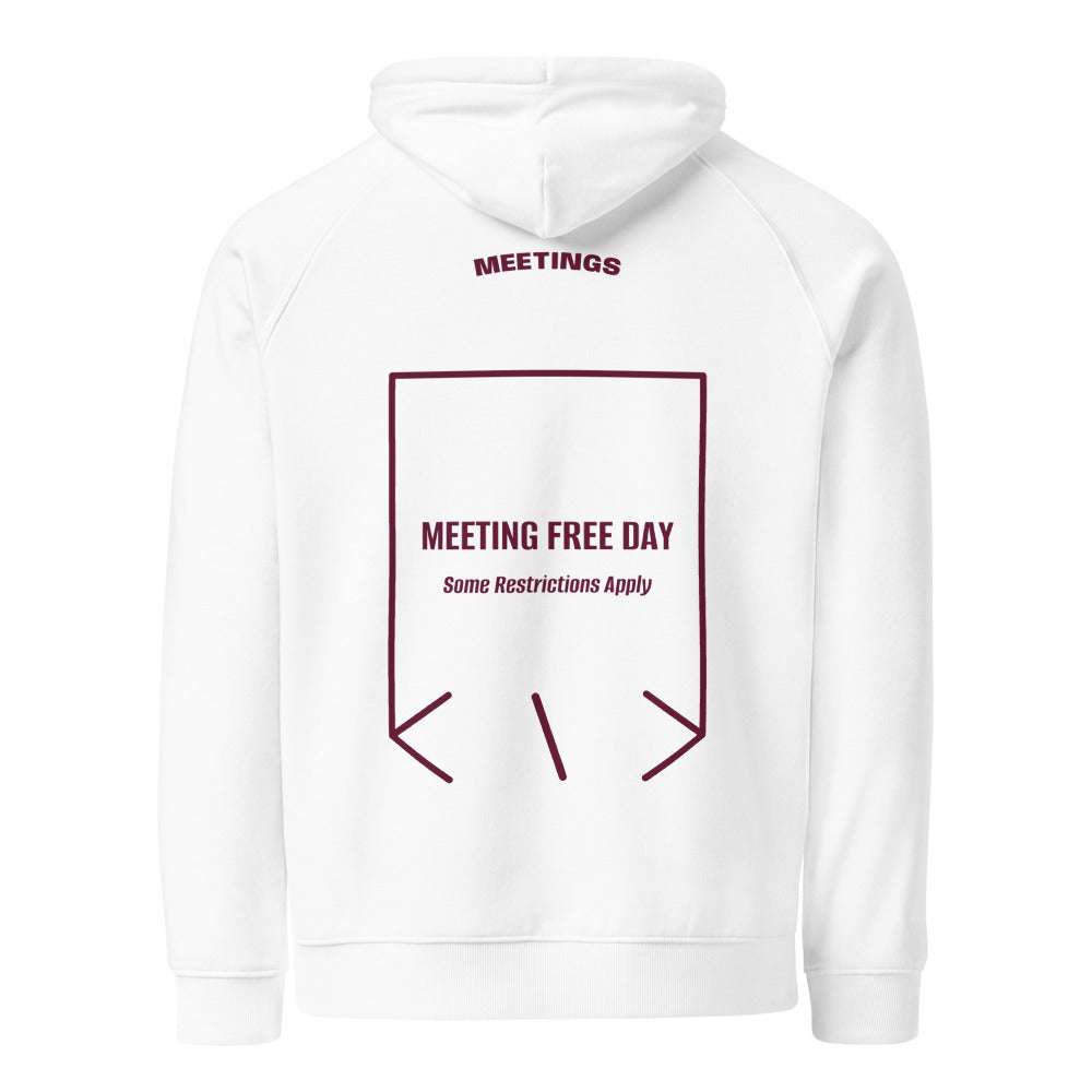 Meeting Free Day — White Burgundy back mockup