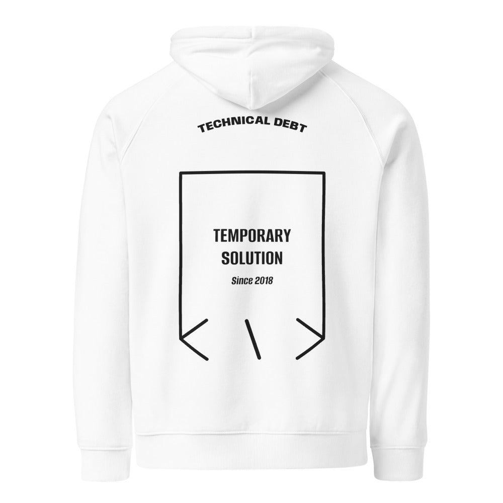 Temporary Solution — White Black back mockup