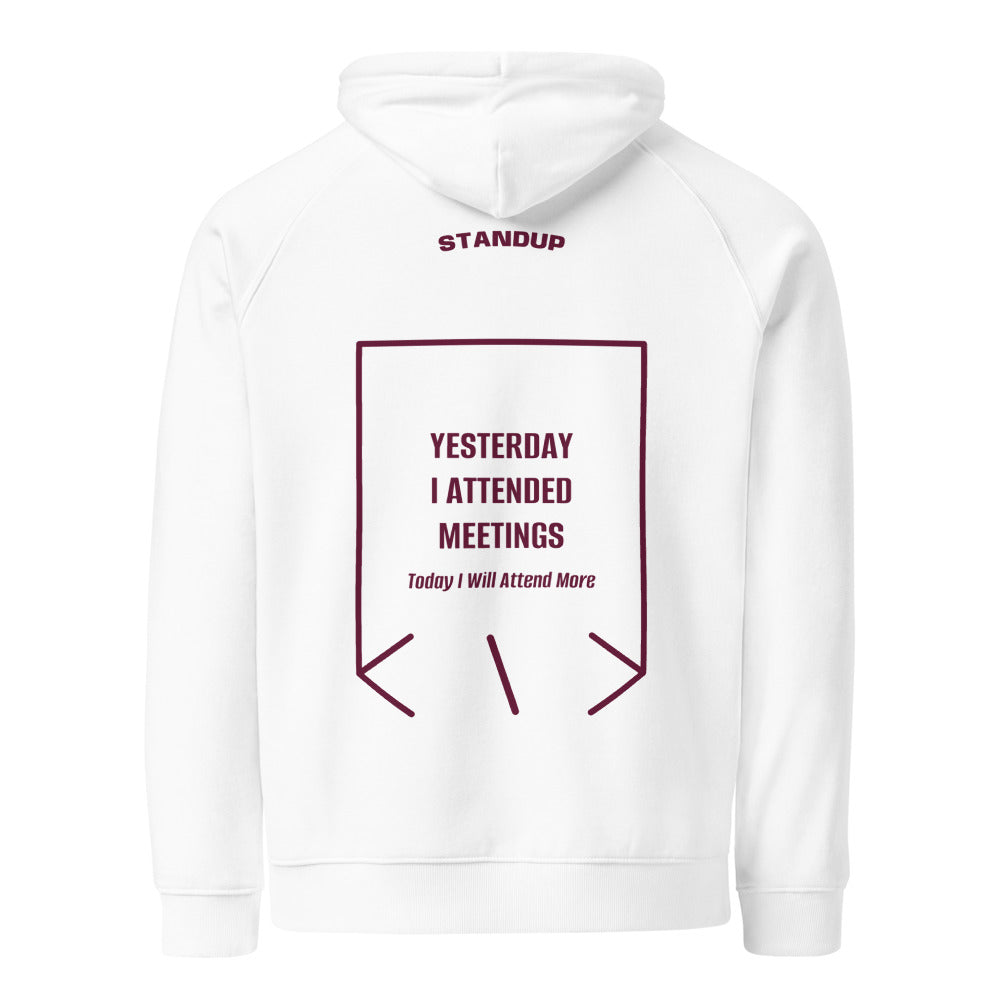 Yesterday I Attended Meetings — White Burgundy back mockup
