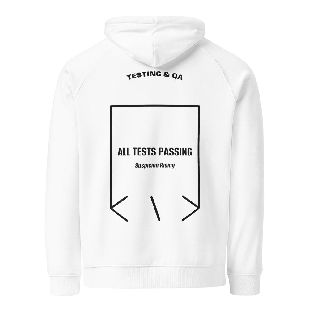 All Tests Passing — White Black back mockup