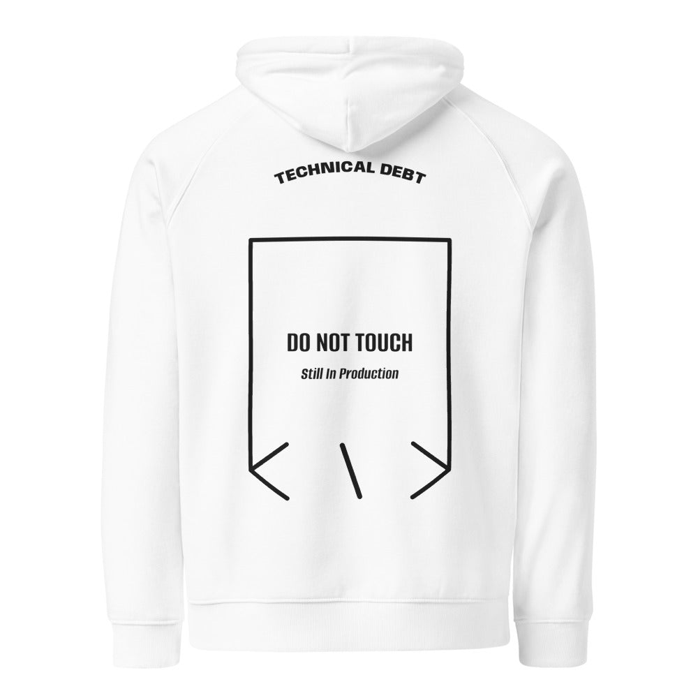 Do Not Touch — White Black back mockup