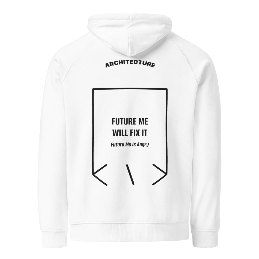 Future Me Will Fix It — White Black back mockup