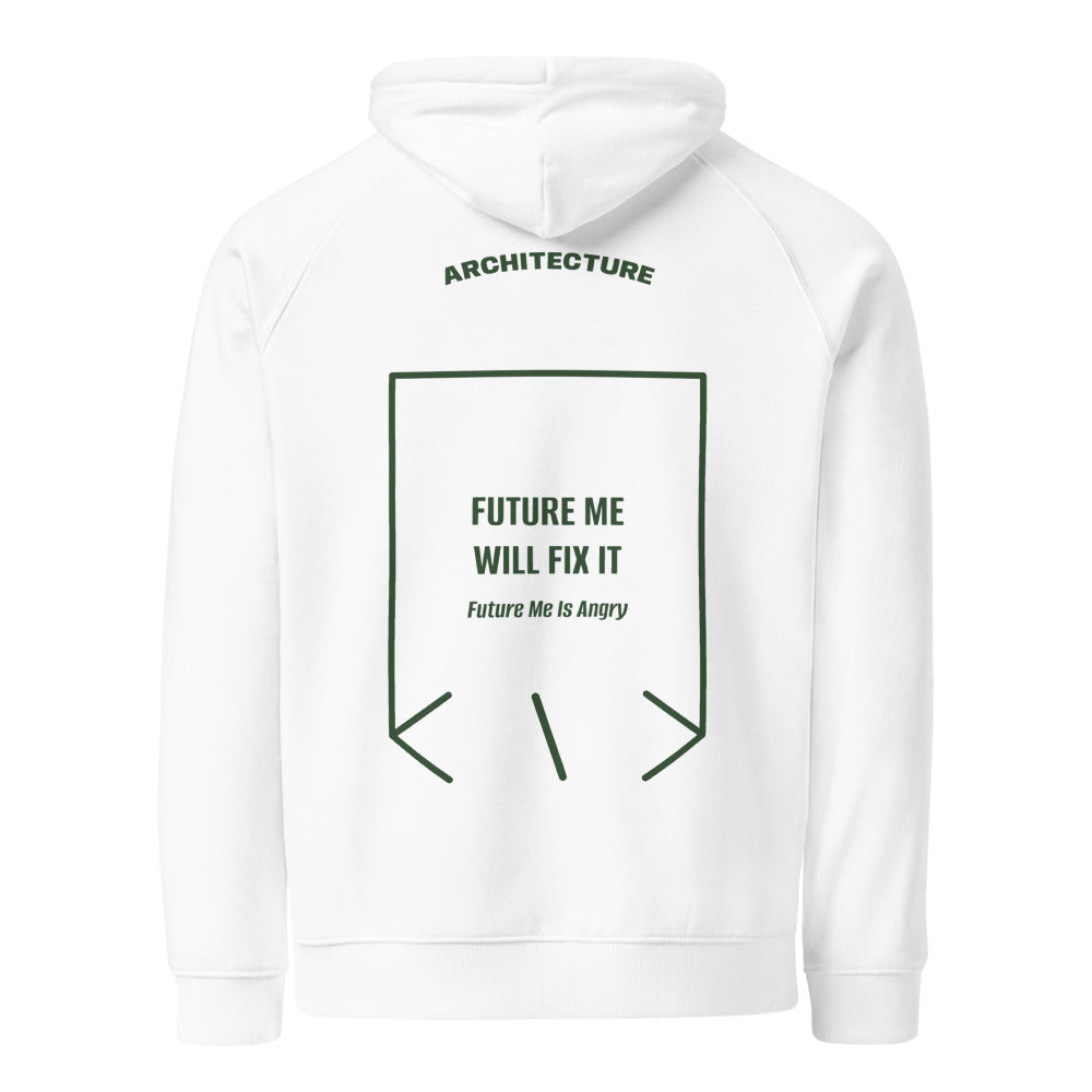 Future Me Will Fix It — White Bottle green back mockup