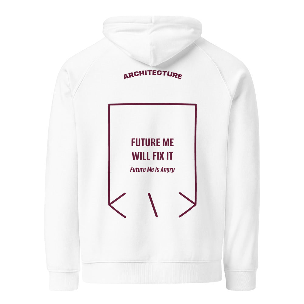 Future Me Will Fix It — White Burgundy back mockup