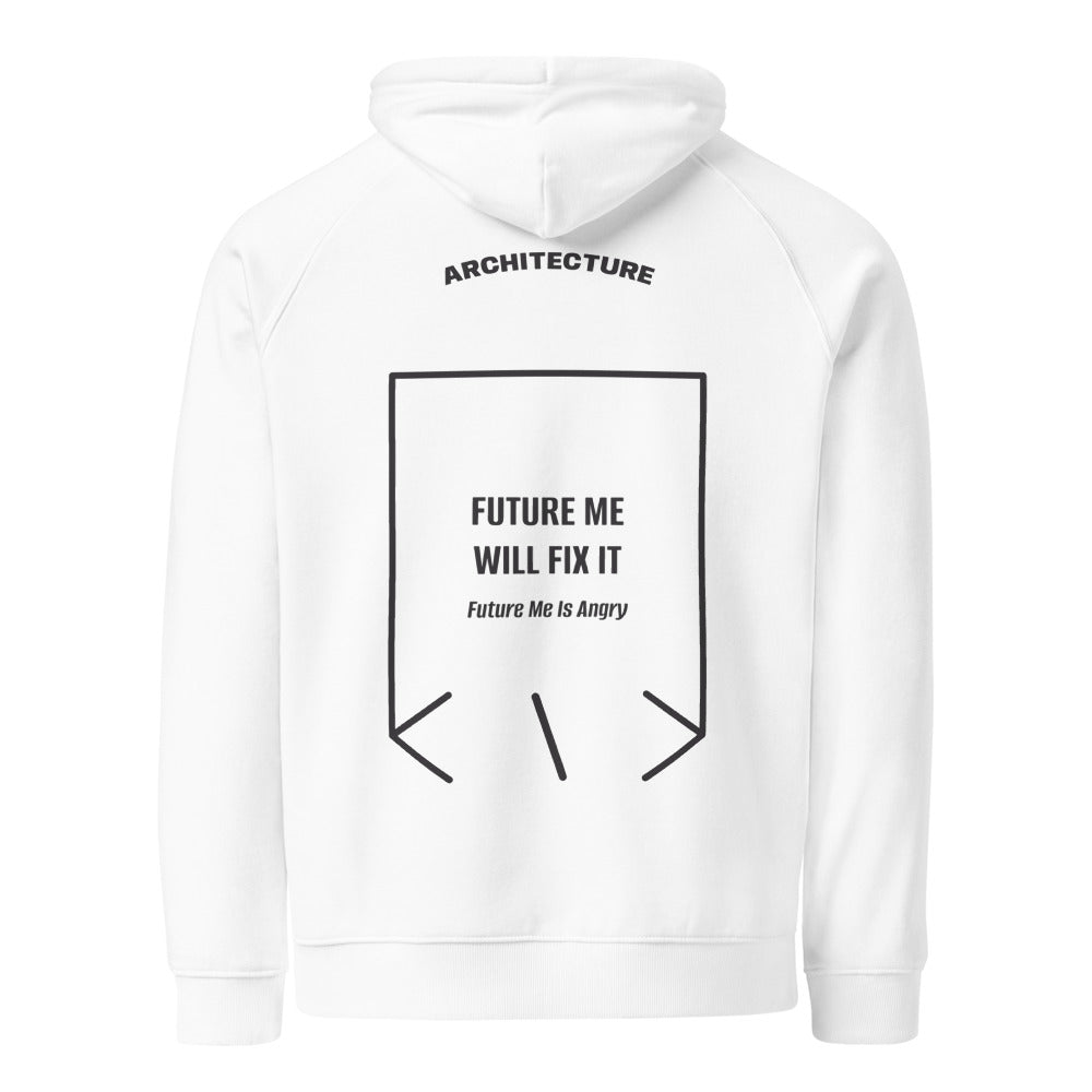 Future Me Will Fix It — White Charcoal Melange back mockup