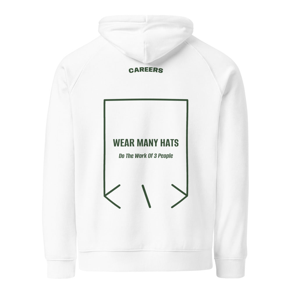 Wear Many Hats — White Bottle green back mockup