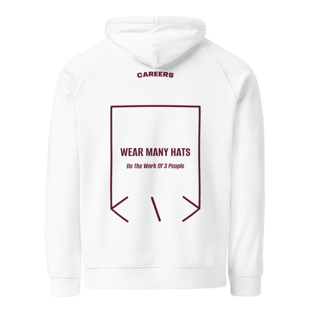 Wear Many Hats — White Burgundy back mockup