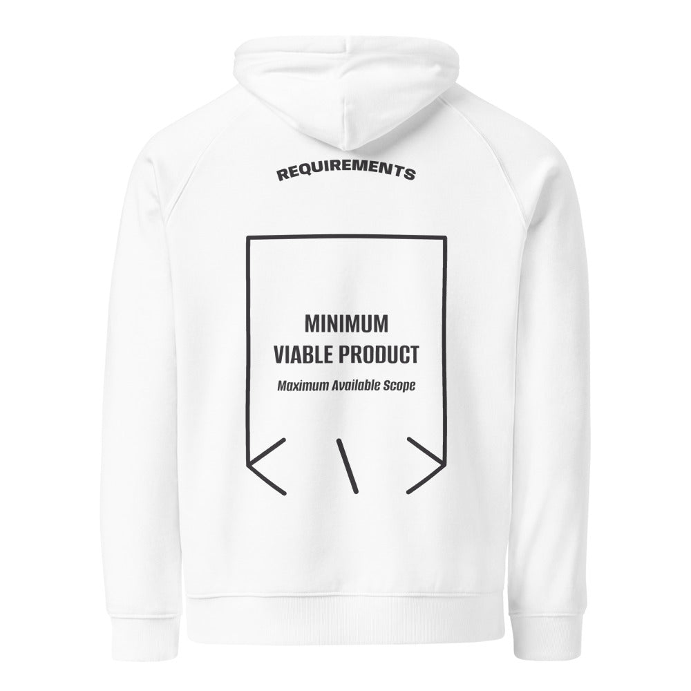 Minimum Viable Product — White Charcoal Melange back mockup