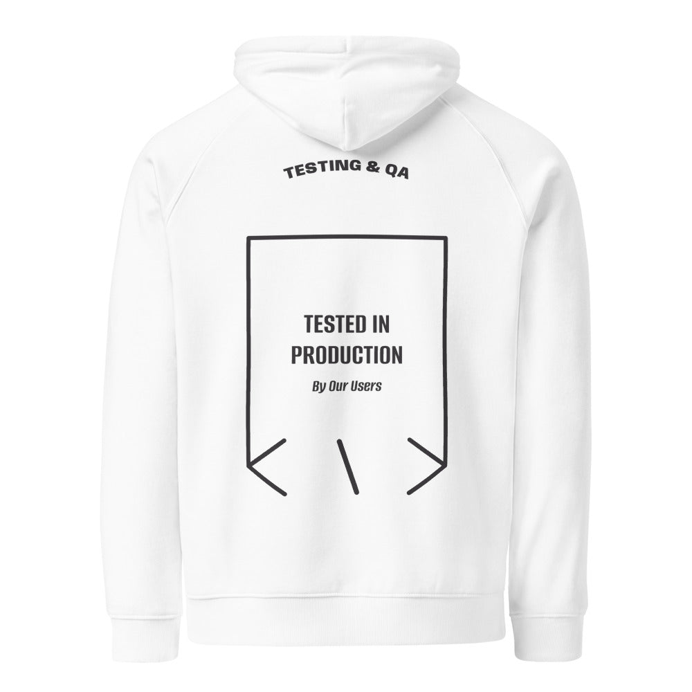 Tested In Production — White Charcoal Melange back mockup