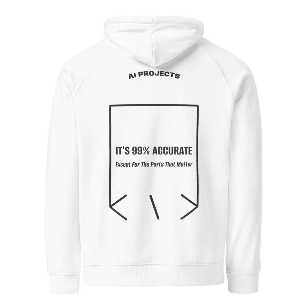 It's 99% Accurate — White Charcoal Melange back mockup