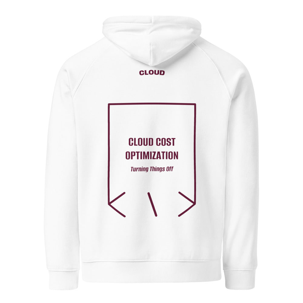 Cloud Cost Optimization — White Burgundy back mockup
