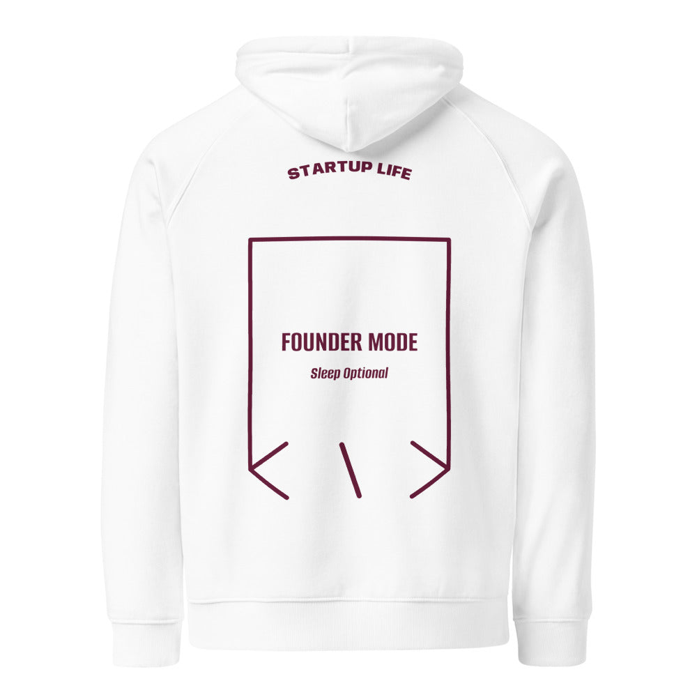 Founder Mode — White Burgundy back mockup