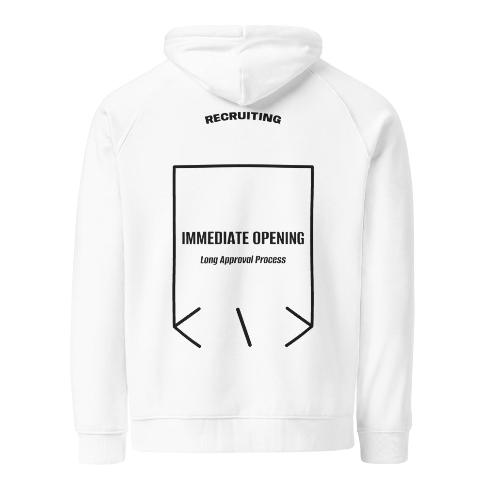 Immediate Opening — White Black back mockup