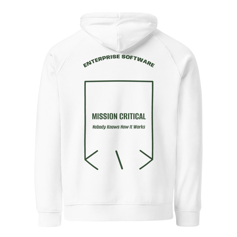 Mission Critical — White Bottle green back mockup