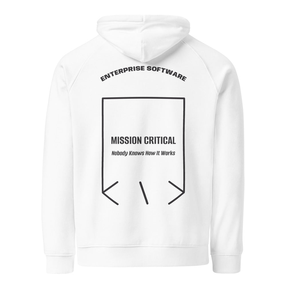Mission Critical — White Charcoal Melange back mockup