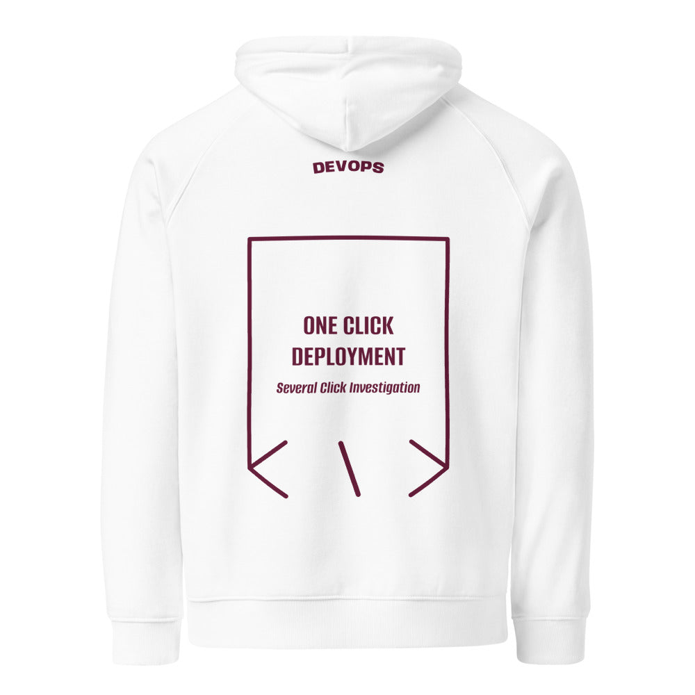 One Click Deployment — White Burgundy back mockup