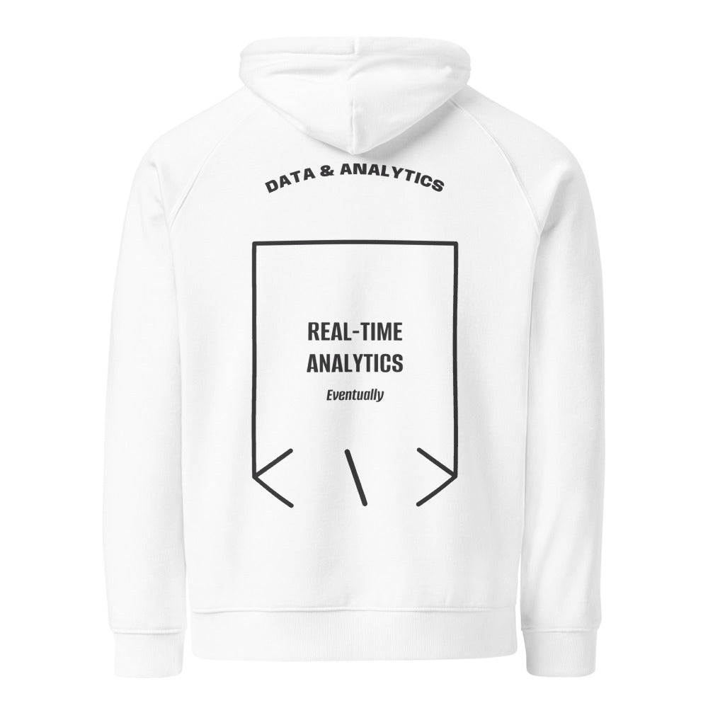 Real-Time Analytics — White Charcoal Melange back mockup