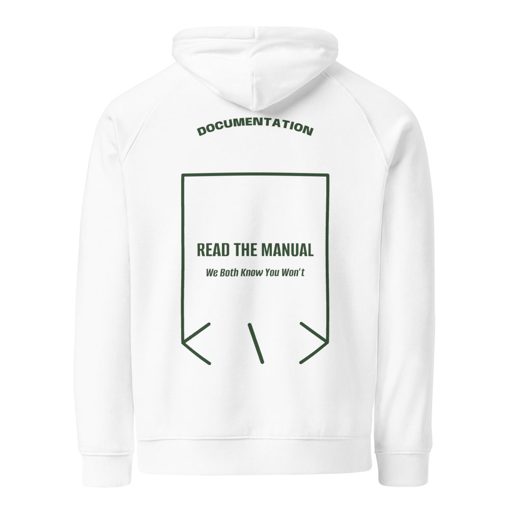 Read The Manual — White Bottle green back mockup