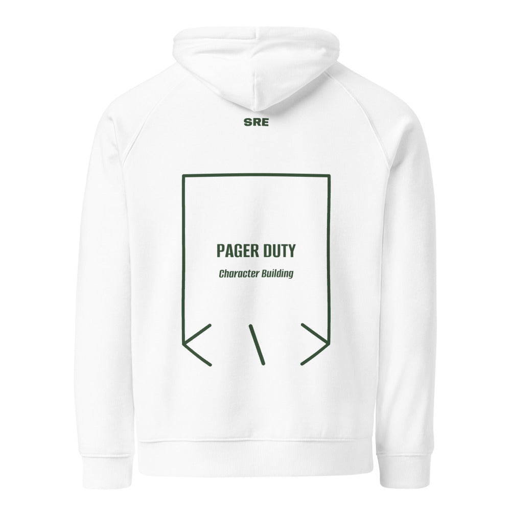 Pager Duty — White Bottle green back mockup