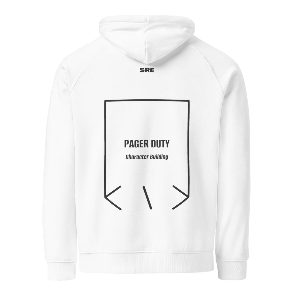 Pager Duty — White Charcoal Melange back mockup
