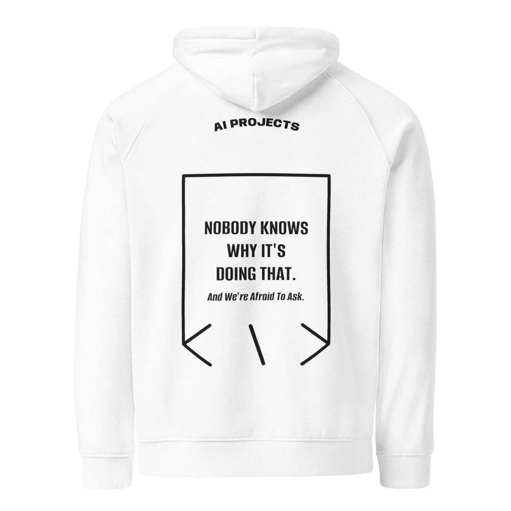 Nobody Knows Why It's Doing That. — White Black back mockup