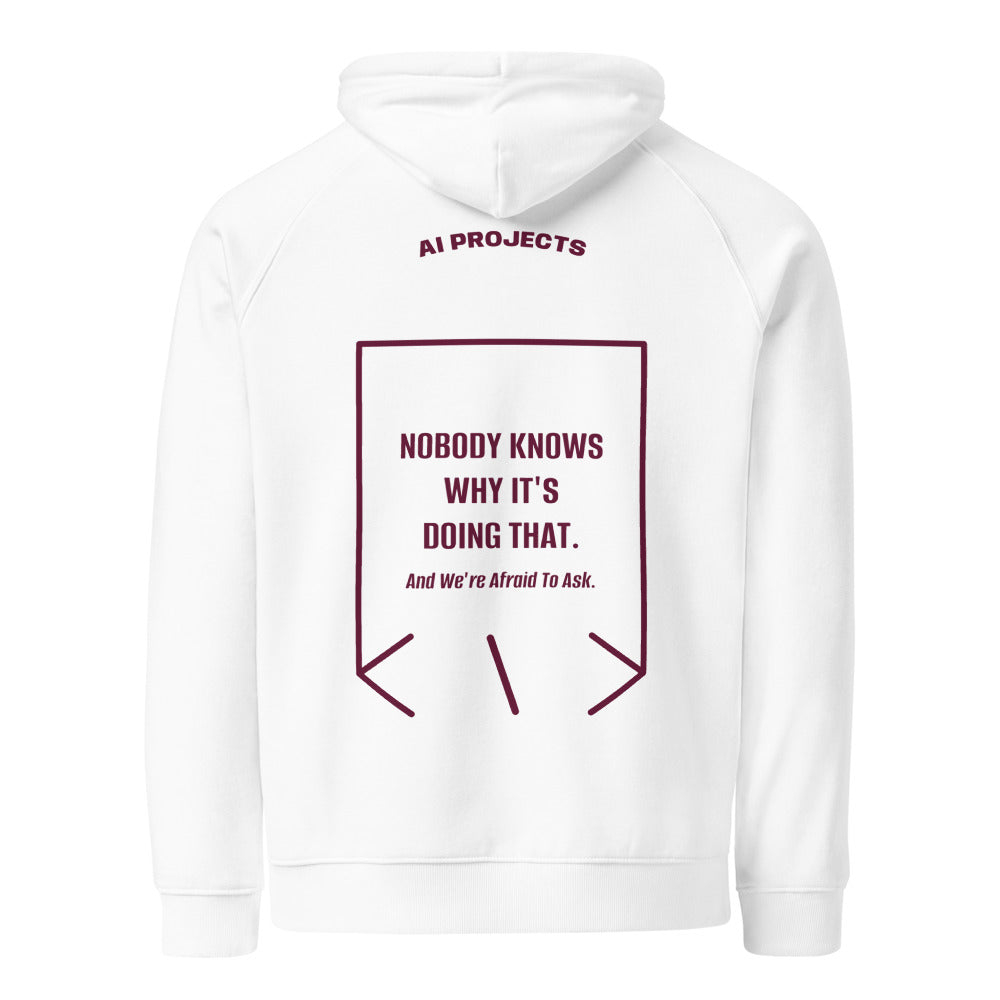 Nobody Knows Why It's Doing That. — White Burgundy back mockup