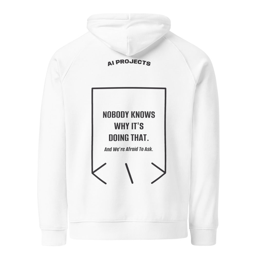 Nobody Knows Why It's Doing That. — White Charcoal Melange back mockup